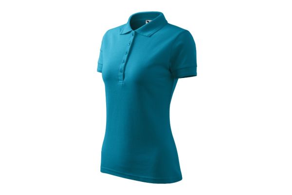 Polokošile dámská Pique Polo 210 tmavý tyrkys obrázek 1