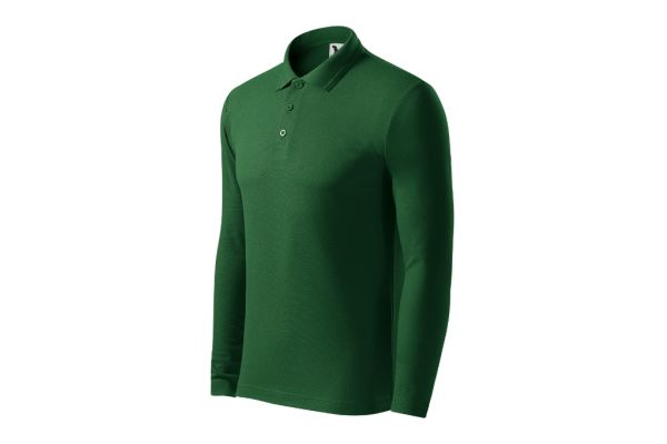 Polokošile pánská Pique Polo LS 221 lahvově zelená obrázek 1