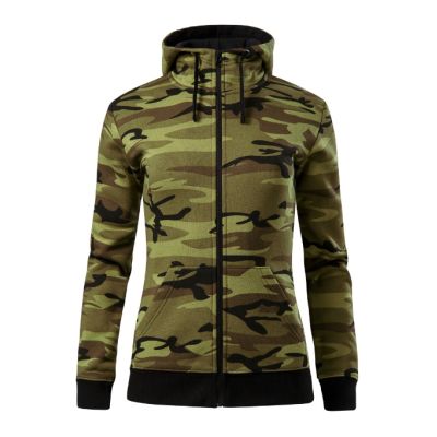 Mikina dámská Camo Zipper C20 camouflage green obrázek 5726