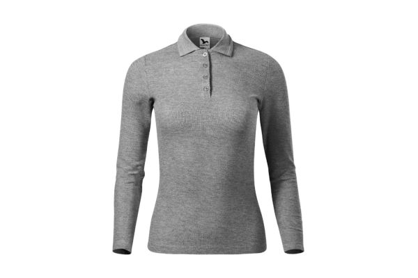 Polokošile dámská Pique Polo LS 231 tmavě šedý melír obrázek 2