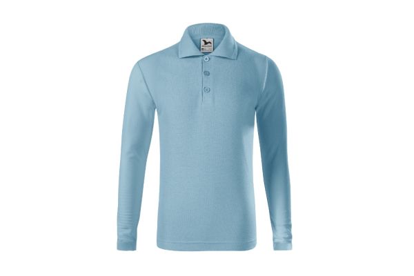 Polokošile dětská Pique Polo LS 241 nebesky modrá obrázek 2