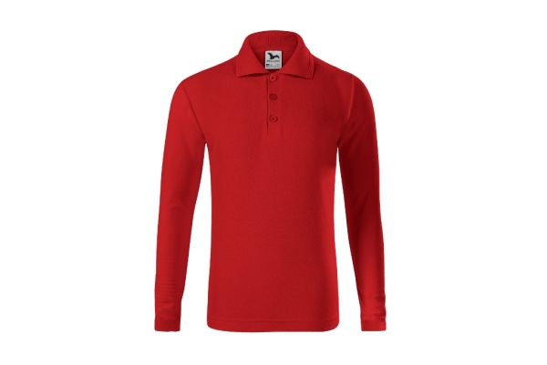 Polokošile dětská Pique Polo LS 241 červená obrázek 2