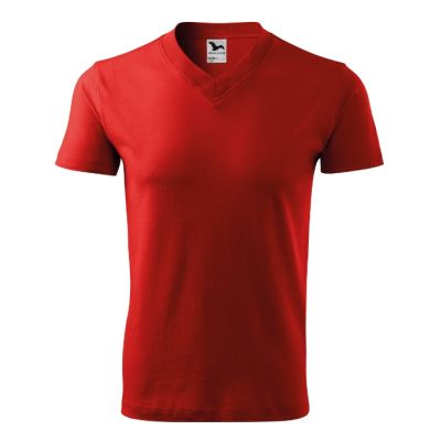 Tričko unisex V-neck 102 červená obrázek 113