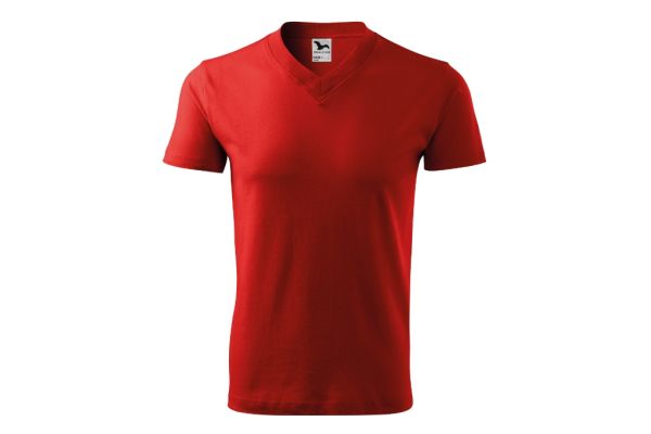 Tričko unisex V-neck 102 červená obrázek 2