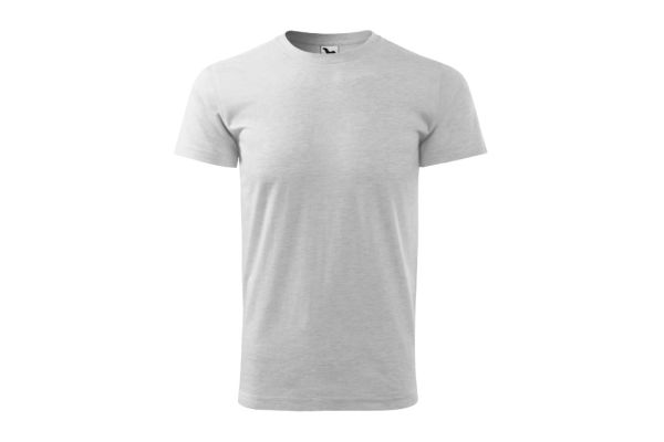 Tričko pánské Basic 129 světle šedý melír obrázek 2