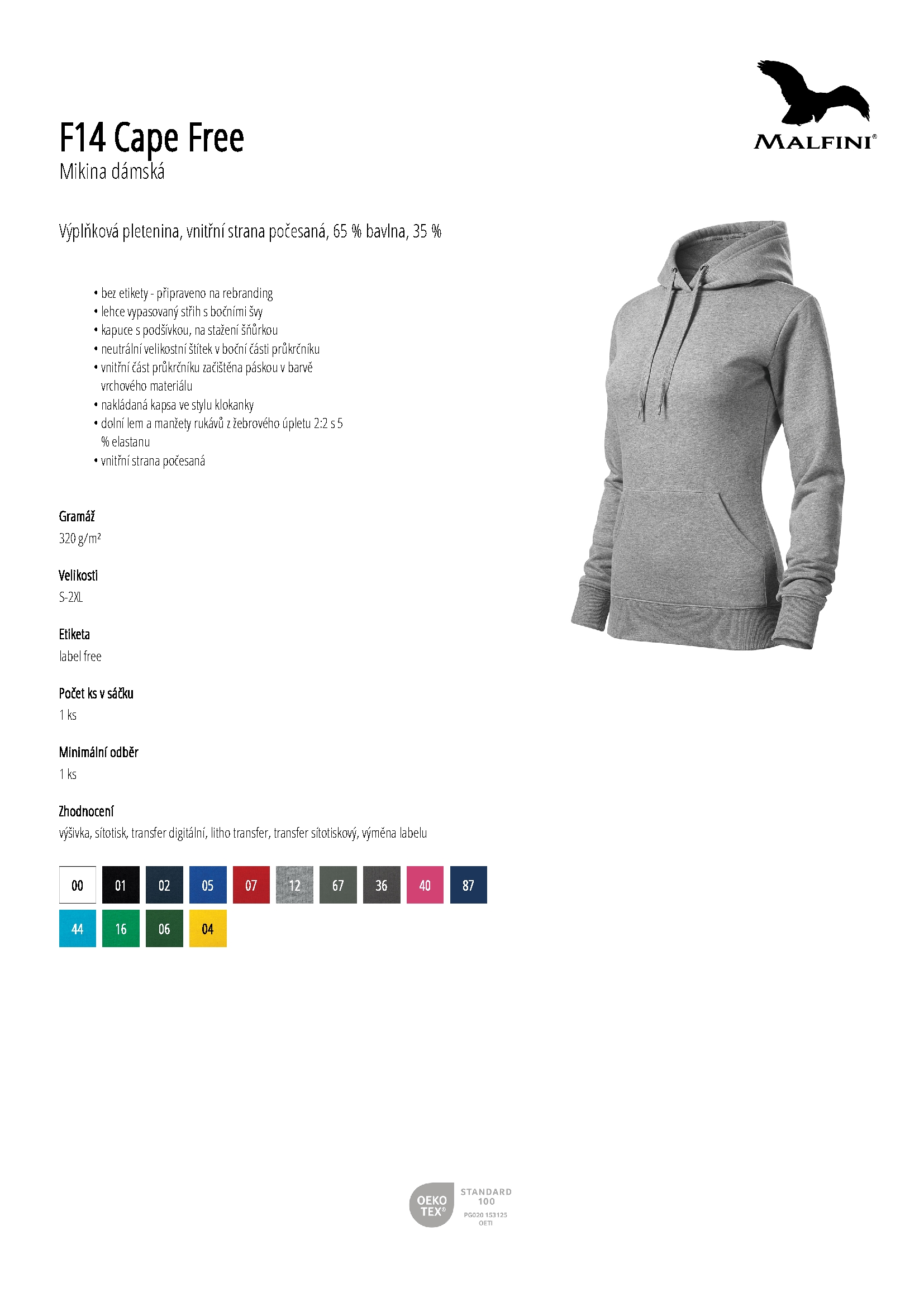 Karta produktu Mikina dámská Cape Free F14 námořní modrá